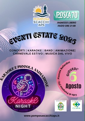 70th Anniversary Festival of Lido di Pomposa and Lido degli Scacchi Karaoke & Entertainment
