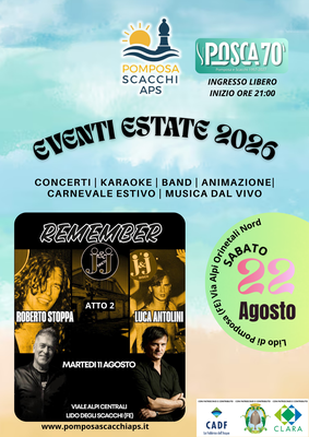 “Festival per i 70 Anni di Lido Pomposa e Scacchi” – “Remember J&J”