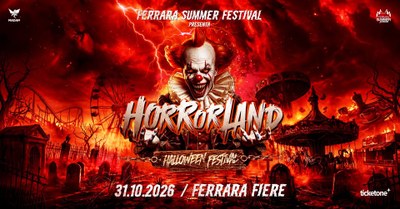 A city of nightmares comes to life for just one night: 3 stages, 10 hours of non-stop music, sets, shows and attractions at Ferrara Fiere