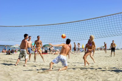 Beach sports activities