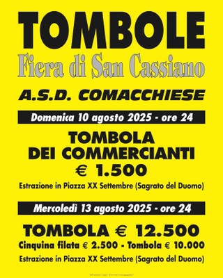 Locandina Tombola San Cassiano 2025