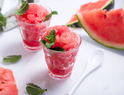 Sorbetto al cocomero e menta