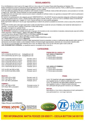Regolamento corsa