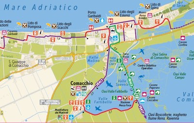 L’itinerario a due passi dal mare nella provincia di Ferrara è ricchissimo di tappe tra arte, boschi, natura, nei luoghi più significativi del Parco del Delta del Po.