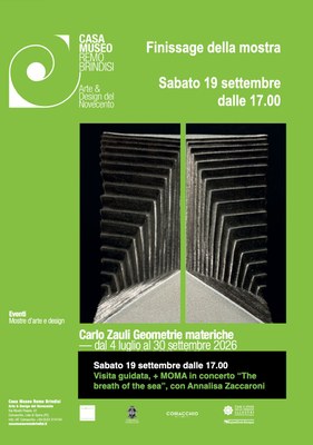 Visita guidata al percorso dedicato a Carlo Zauli nella Casa Museo. A cura di Matteo Zauli e Laura Ruffoni, A seguire, musica dal vivo THE BREATH OF THE SEA – Moma e Annalisa Zaccaronie  