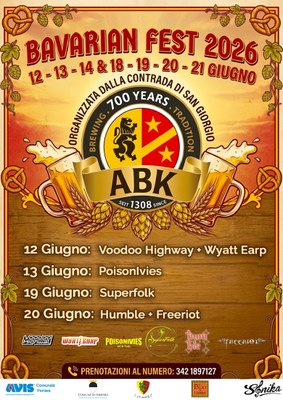 Torna la Festa della Birra Bavarese organizzata dal Borgo San Giorgio, presso il giardino della Contrada 