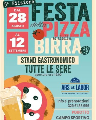 Al campo sportivo di Porotto, pizza, birra, stand gastronomico e tanto altro!