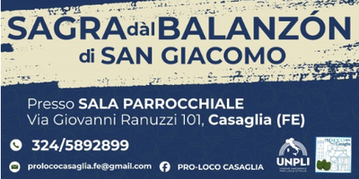 Tra le specialità si potranno assaggiare i "Balanzoni", tortelloni verdi ripieni di carne conditi con besciamella e ragù