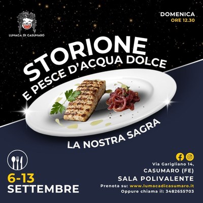 Un grande appuntamento dedicato agli amanti dei sapori della tradizione gastronomica d’acqua dolce