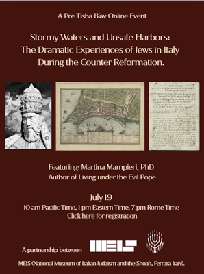 The Dramatic Experiences of Jews in Italy during the Counter-Reformation - Evento online